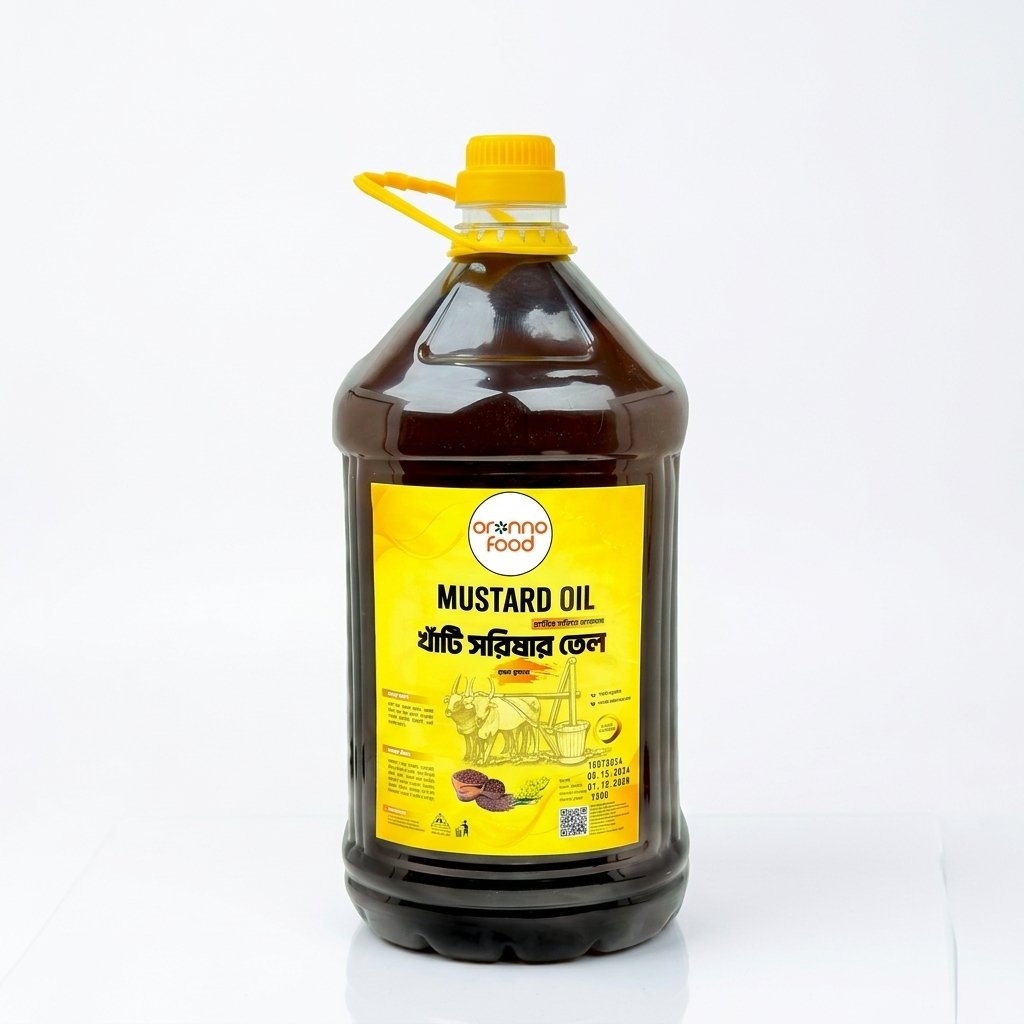 Oronno Food Pure Ghani Mustard Oil 5 Litre